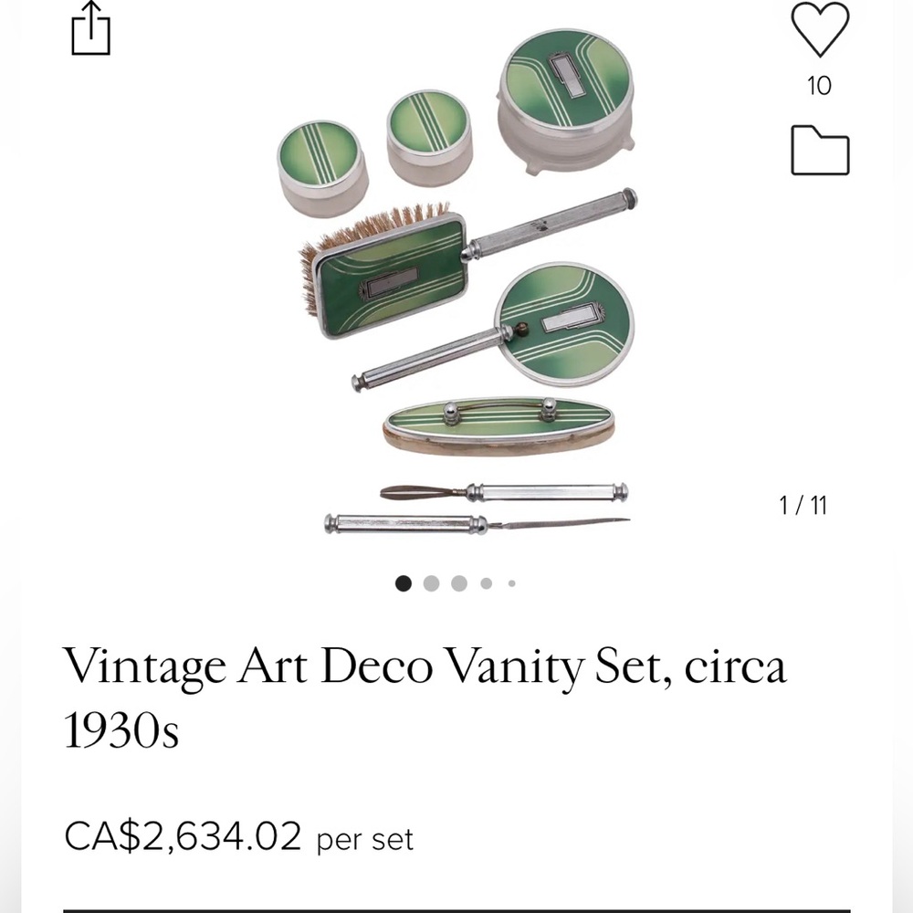 Vanity Set / Dresser Set - Original Box - Picture 2 of 15